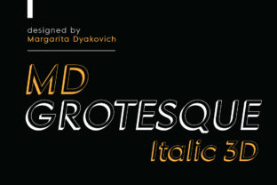 MD Grotesque Italic 3D: Elevate Your Design With Modern, Dimensional Typography