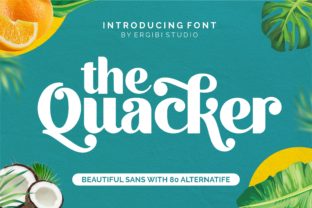 Quacker: The Sans Serif Font That Brings Summer Vibes and Vintage Charm to Your Creative Projects